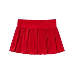 Spirit Halloween Red Pleated Satin Like Skirt Size Large